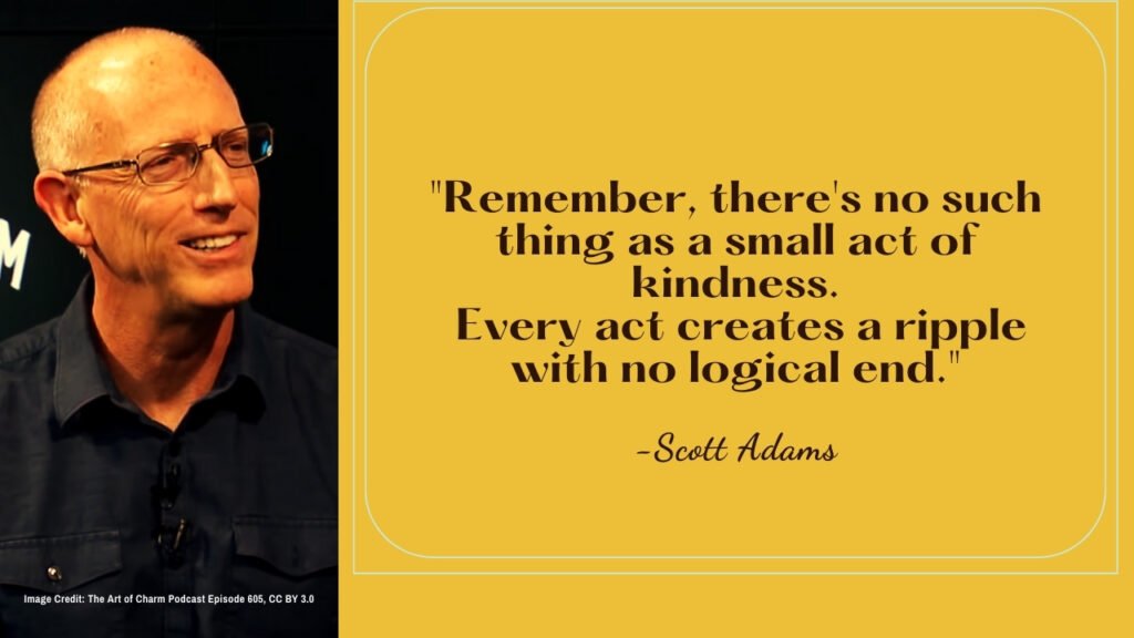 An image of Scott Adams, with one of his favourite quotes as a caption.