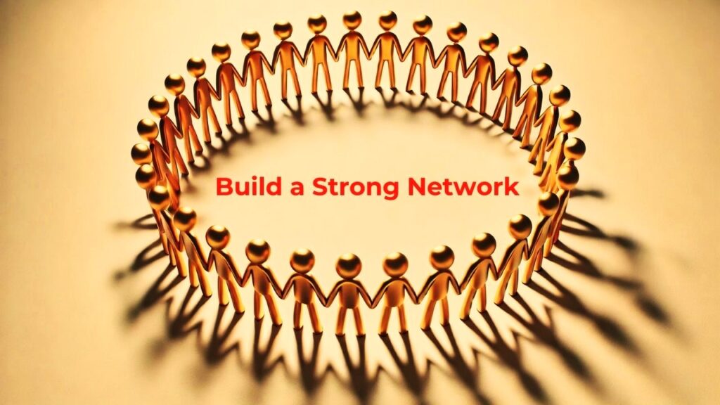 A group of people standing in a circle, to indicate a strong network to attract good luck